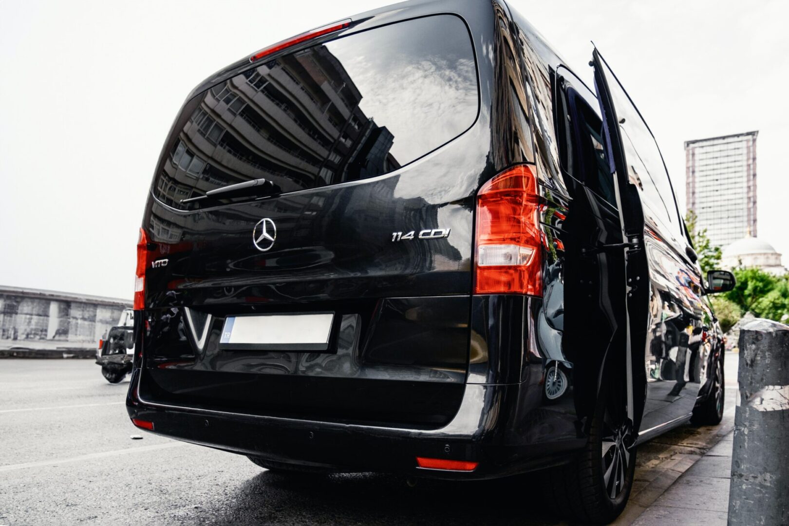 a black luxury van